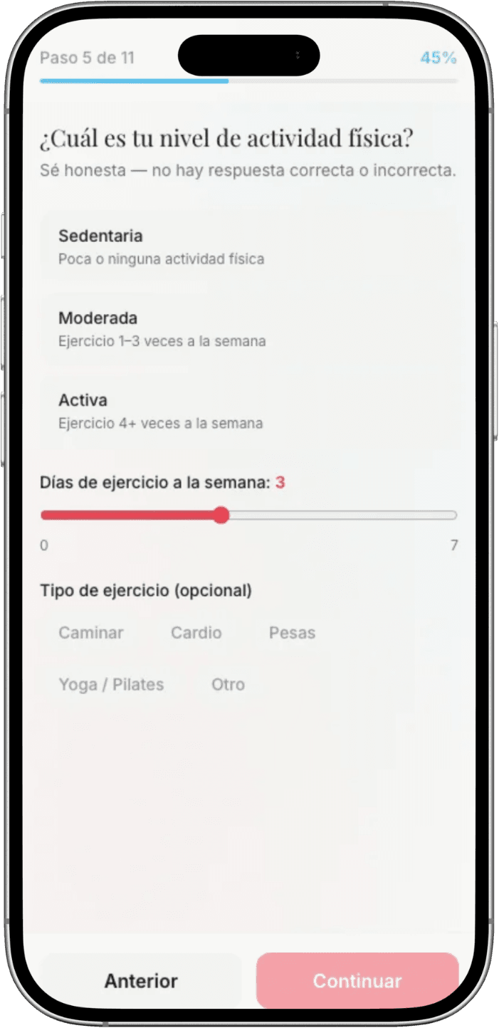 App Nutrico — Cuestionario · 10 min